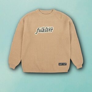 Taylor Swift “Folklore” Album Chenille Crewneck Sweater.
